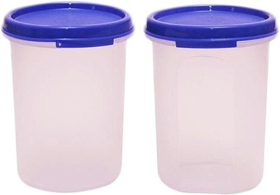 50% OFF on Tupperware MM Round#1  - 440 ml Plastic Grocery Container(Pack of 2, Blue, White)