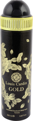 

Louis Cardin Gold Perfumed Deodorant Body Spray Femme 200ml Body Spray - For Women(200 ml)