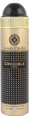 Louis Cardin Credible Noir Perfumed Deodorant Body Spray Femme 200ml Body Spray - For Women(200 ml)