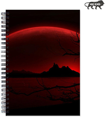

VenTechno A5 Diary(Moon Designer Wirebound Ruled Paper Sheets Personal and Office Stationary Notebooks Diary, Multicolor)