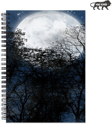 

VenTechno A5 Diary(Moon Designer Wirebound Ruled Paper Sheets Personal and Office Stationary Notebooks Diary, Multicolor)