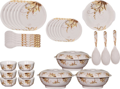 Elegant Pack of 40 Dinner Set(Melamine)