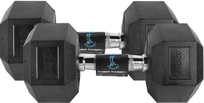 

COCKATOO Rubber coated Professional Hex dumbbells Fixed Weight Dumbbell(12.5 kg)