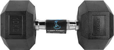 

COCKATOO Rubber coated Professional Hex dumbbells Fixed Weight Dumbbell(10 kg)