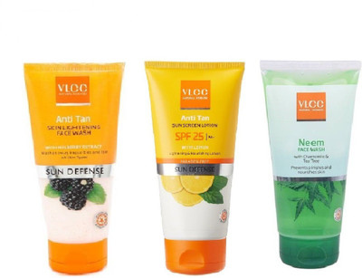 

VLCC COMBO KIT OF NEEM FACE WASH, ANTI TAN FACE WASH & ANTI TAN SUNSCREEN LOTION SPF +25 (150 ML) Face Wash(150 ml)
