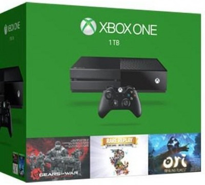 Microsoft ABC1233 1000 GB with 3 GAMES (GEARS OF WAR / RARE REPLAY / ORI)(Black)