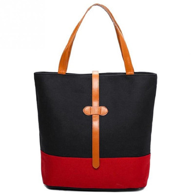 

Tanned Hand-held Bag(Black, Red)