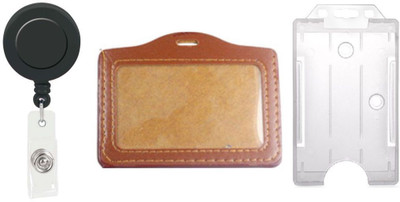 

TheFlauntStore Plastic ID Badge Holder(Pack of 3)