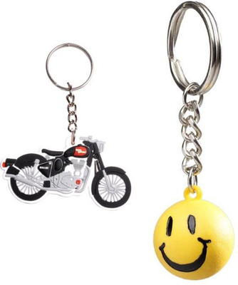 

Confident MVP260 One Man Royal Enfield And Smily Ball Key Chain(Multicolor)