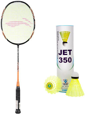

Li-Ning Li-Ning G-Tek 99 Power II 1PC Racquet + 6 Pc Jet 350 Nylon Shuttlecock Combo Badminton Kit
