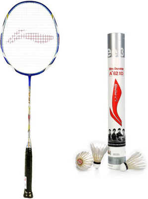 Li-Ning Li-Ning G-Tek 90 II Badminton Racquet + A+62 Feather Shuttlecock Combo Badminton Kit
