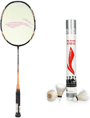 

Li-Ning Li-Ning G-Tek 99 Power II Badminton Racquet + A+62 Feather Shuttlecock Combo Badminton Kit
