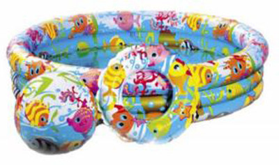 

Shape n Style Bath Tub with Ring & Ball Inflatable Pool(Multicolor)