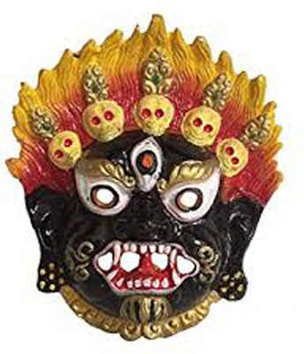 

MYEBIZSTORE Nazar Battu- Wall Hanging Metal Face Mask Decorative Showpiece - 2 cm(Ceramic, Silver)
