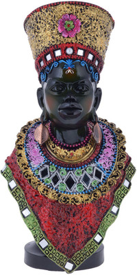 

Guru Kripa HALF BUST AFRICAN GIRL SHOW PIECE Decorative Showpiece - 36 cm(Polyresin, Multicolor)