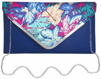 

MODESTIE Girls Evening/Party Blue PU Sling Bag