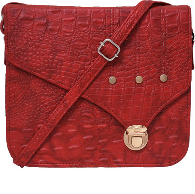 

Fristo Women Casual Red PU Sling Bag