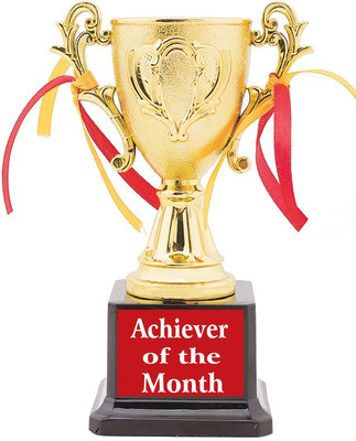 

Aark India ACHIEVER OF THE MONTH – TROPHY / AWARD / GIFT (PC 00280) Trophy(6.5 Inches)