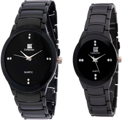 ROKCY ROKCY Pair R-shape Watch Full Black Pair Watch Analog Watch - For Couple Watch  - For Boys & Girls   Watches  (Rokcy)