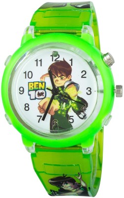 SS Traders Green Seven Lights Ben 10 World Sparkling Watch  - For Boys   Watches  (SS Traders)