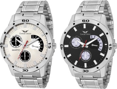 Gargee Design New 1111-BK-SL Lavish festive gift in wrist watches Watch  - For Men   Watches  (Gargee Design)