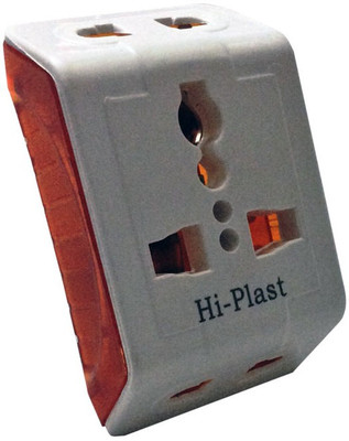 Hi-Plast 3 Pin Universal Multiplug Socket Connector -1pc Worldwide Adaptor(White) available at flipkart for Rs.175