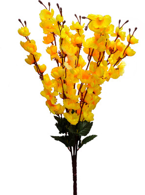 

Roopray Artificial Blossom Flower Bunch Yellow Orchids Artificial Flower(22.5 inch, Pack of 1)