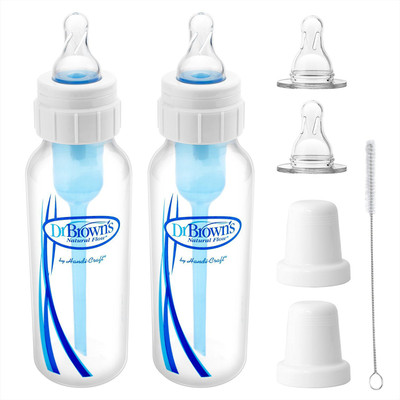 Dr. Brown's Original Bottle Specialty Feeding Set - 236 ml(Blue, Transparent) at flipkart