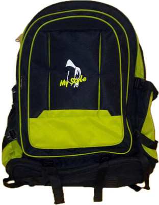 

Mangal Traveling Bags 20 L Backpack(Black, Green), Yellowgrey