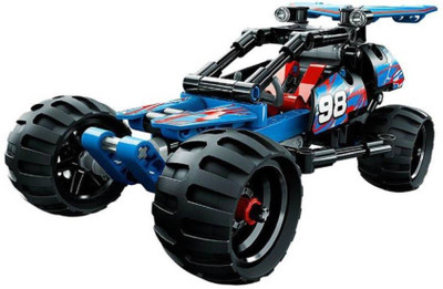 

Montez 160 PCS 3411 Off Roader Racer Car King Steerer Block Set with Pullback Technic (Blue)(Multicolor)