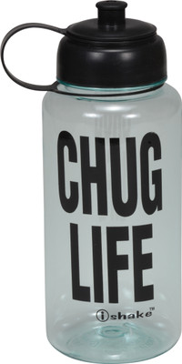 

Giftipedia Chug Life Shaker Bottle 600 ml Sipper(Pack of 1, Clear), Black;green