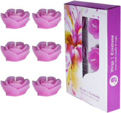 

Virgo Creations Floating Rose Candle(Purple, Pack of 6)