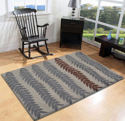 

PRESTO BAZAAR Grey, Brown Polyester Area Rug(90 cm X 150 cm), Brown;grey