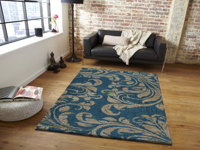 

PRESTO BAZAAR Blue Polyester Area Rug(180 cm X 270 cm)