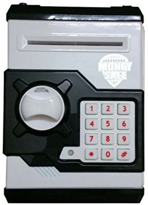 

Skywalk Money Safe Kids Piggy Savings Bank with Electronic Lock Coin Bank(Black, White)