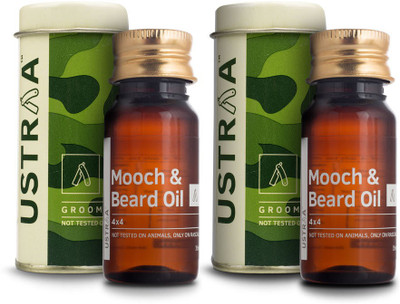

Ustraa By Happily Unmarried Mooch and Beard Oil 4X4 - Set of 2 for Men (70 ml)(Set of 2)
