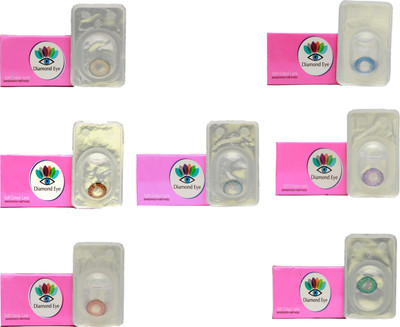 

Diamond Eye seven color Monthly(0, Colored Contact Lenses, Pack of 7)