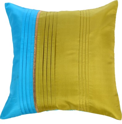 ANS Striped Cushions Cover(40 cm*40 cm, Green, Blue)