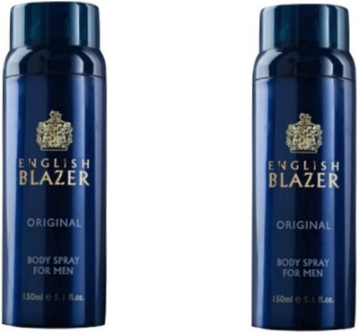 

English Blazer 2 Original Deodorant Spray - For Men & Women(150 ml, Pack of 2)