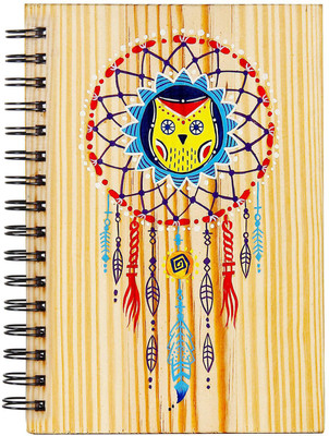 

Pulpypapaya Regular Journal(Handpainted Wooden Journals, Multicolor)