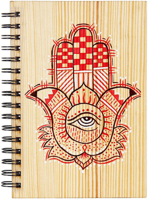 

Pulpypapaya Regular Journal(Handpainted Wooden Journals, Multicolor)