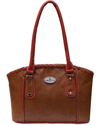 

Fristo Shoulder Bag(Tan, Orange), Orange;tan
