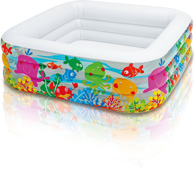 

Be you own label Intex clearview aquarium pool for kids with pump Inflatable Pool(Multicolor)