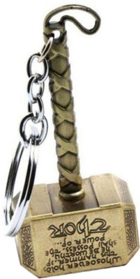 

SHAKS TRADERS Thor Golden Hammer Key Chain for Men Key Chain
