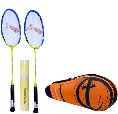 

Li-Ning XP 60 II 1PC Badminton Racquet,Triumph 302 Orange/Navy Kitbag,1 Champion Pro Shuttle Badminton Kit