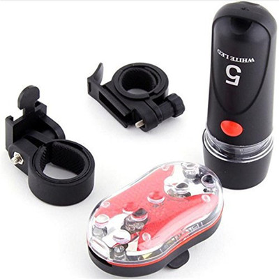 FurMito Bicycle Ultra Bright LED Front Rear Light Combo Black, Red