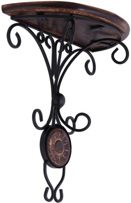 

Desi Karigar Wooden, Iron Wall Shelf(Number of Shelves - 2)
