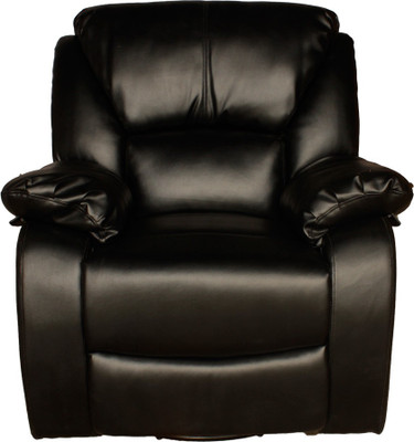 Woodness Leatherette Manual Swivel & Rocker Recliners(Finish Color - Black)