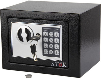 

SToK SToK ST-ES1723 Electronic Safe / Safe Locker/Safe box/Electronic safe Lockers for home and Office Size- With Shelf (23X17X17)CM (Black) Safe Locker(Digital)