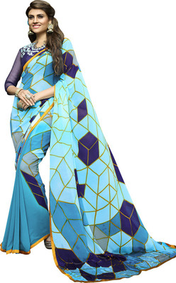 Shaily Retails Embellished Fashion Poly Georgette Saree(Multicolor)